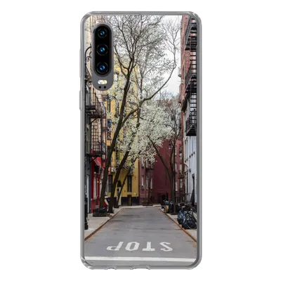 Produktbild von MuchoWow® Handyhülle Schutzhülle Hülle für Huawei P30 New York - Amerika - NYC Silikon Softcase Handy Hülle - Kartenbesitzer