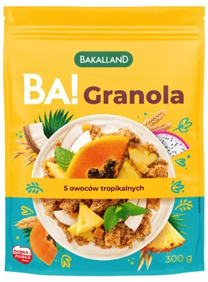 Zdjęcie produktu dla BA! Granola 5 owoców tropikalnych 300g Bakalland