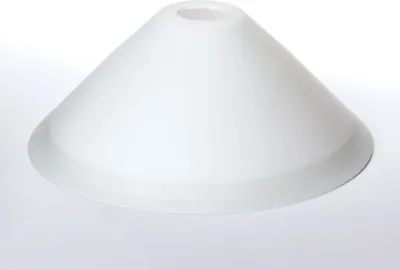 Produktbild von Glas Lampenschirm Ersatzglas weiß E14 Lochmaß Fassung ø 30mm Kegel Schusterschirm Glas opal