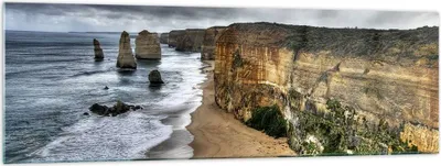 Produktbild von Bilder auf glas - Strand Ozean Landschaft - 160x50cm - Glasbilder - Wandbilder - Kunstdruck - zum Aufhängen bereit - Wanddekoration aus Glas - Glas Bilder - Wandbild auf Glas - GAB160x50-0141