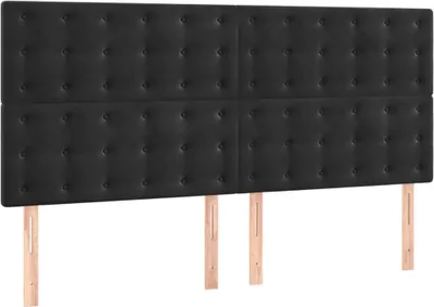 Produktbild von vidaXL Kopfteil Schwarz 160x5x118/128 cm Samt