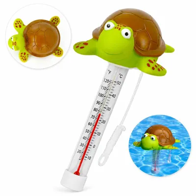 Produktbild von Pool Wasserthermometer Schildkröte Kinderfreundlich schwimmend Outdoor Spa Temperatur Anzeige gut ablesbar Zubehör