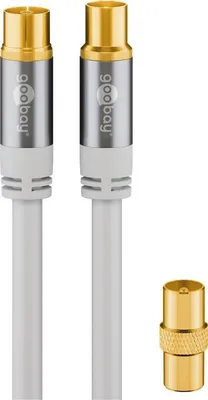 Image de antenne TV goobay. 135dB wh 3m | 4x geschirmt