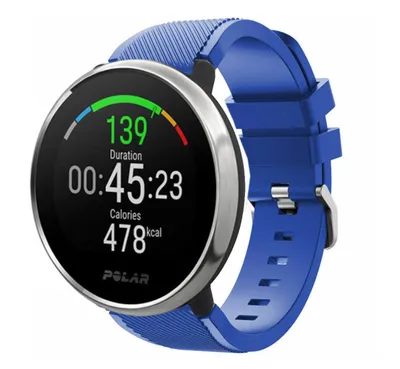Produktbild von Strap-it Polar Ignite Twill Silikonarmband (Blau)