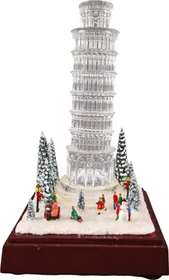 Produktbild von Spieluhr Weihnachten am Turm von Pisa spielt Santa Lucia mit Lichteffekten