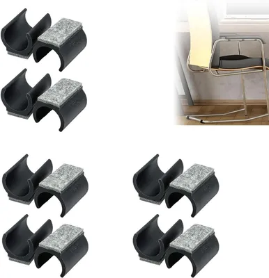 Produktbild von 12 Stück Möbelgleiter aus Filz für Freischwinger mit einem Durchmesser von 24-25 mm