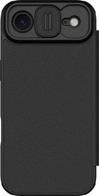 Immagine prodotto di Custodia per cellulare con sportello e protezione della fotocamera per iPhone Air, Nillkin Qin Pro, nero
