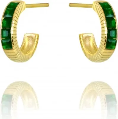 Produktbild von Elegante Ohrringe aus 14K vergoldetem Chirurgenstahl, Hellgold, 1,9 x 0,4 cm
