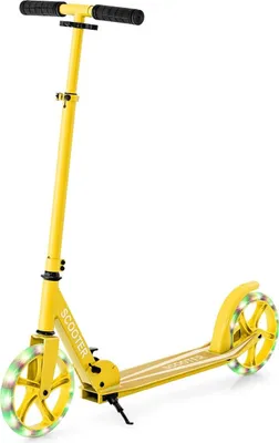 Zdjęcie produktu dla Składana hulajnoga o nośności 110 kg, 2 koła LED, regulowana wysokość