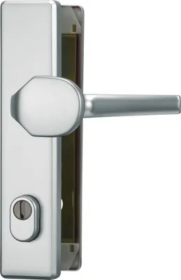 Zdjęcie produktu dla Okucie zabezpieczające drzwi ABUS HLZS814 F1 aluminium z zabezpieczeniem cylindra kątowe 20351