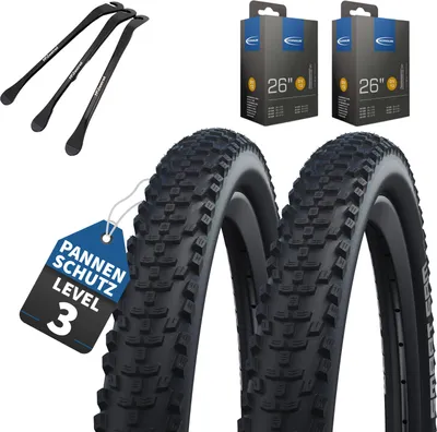 Produktbild von 2x Schwalbe Fahrradreifen Smart Sam K-Guard 26x2.10 (54-559) + DV + Reifenheber