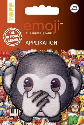 Produktbild von Emoji Applikation Affe - nicht sprechen: Applikation zum Aufbügeln
