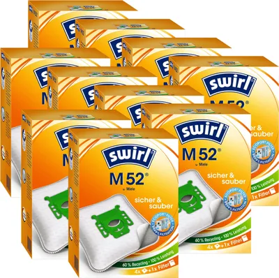 Produktbild von 10 x Swirl Staubsaugerbeutel M 52 MicroPor Staubbeutel Microvlies