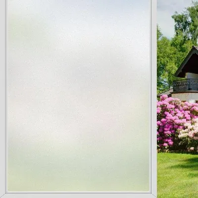 Zdjęcie produktu dla Folia okienna matowa, 90 x 200 cm - ochrona przed promieniowaniem UV do kuchni, łazienki, sypialni, biura - folia okienna zapewniająca prywatność