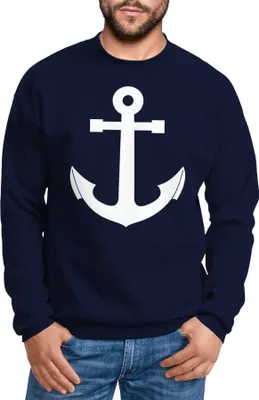 Produktbild von Sweatshirt Herren Anker V2 Rundhals-Pullover Neverless® navy 4XL