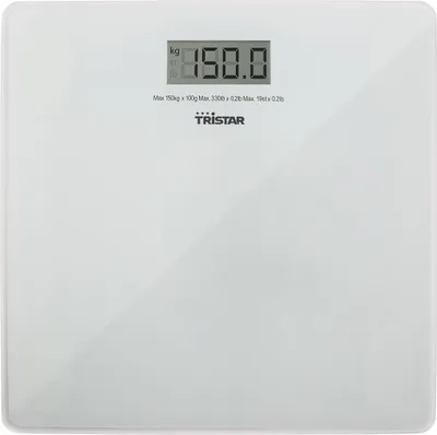 Produktbild von Tristar WG-2419 Personenwaage bis 150kg aus Glas weiß