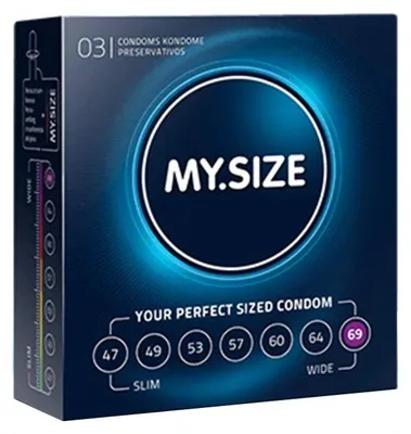 MY.SIZE MY.SIZE 100 Prezerwatyw 69 mm Megazestaw Classic + Mix + Pro – zdjęcie 1