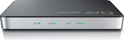 Produktbild von Primewire HDMI Splitter Verteiler 4K UHD 2160p 4K 30Hz, Full HD 144 Hz, 1 in 2 Out, CEC, HDCP, 3D Ready, Deep Color 30Bit 36Bit 48Bit
