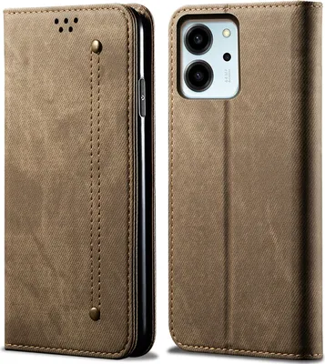 Obrázek produktu pro Honor 80 SE Pouzdro, Kožené Peněženkové Pouzdro s Magnetickým Uzavíráním a Stojánkem pro Honor 80 SE Khaki