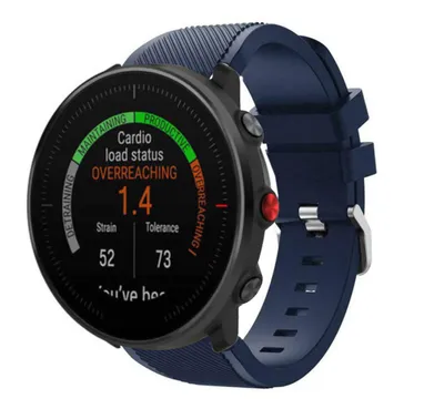 Produktbild von Strap-it Polar Vantage M Twill Silikonarmband (Dunkelblau)