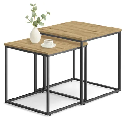 Produktbild von Fortena Couchtisch 2er Set Artisan Eiche Optik Industrial Design