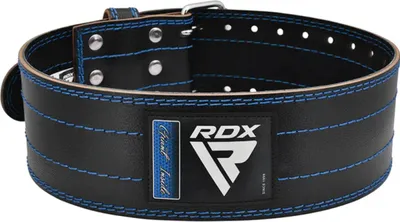 Image de RDX Sports Ceinture d'haltérophilie RD1 - 100% Cuir - Bleu - XL