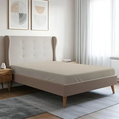 Zdjęcie produktu dla Prześcierełka satynowa 150 x 200 cm wykonana w 100% z bawełny, w kolorze taupe