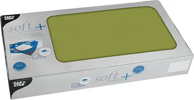Zdjęcie produktu dla 20 koców środkowych, materiałowych, włókninowych "soft selection plus" 80 cm x 80 cm oliwkowozielony