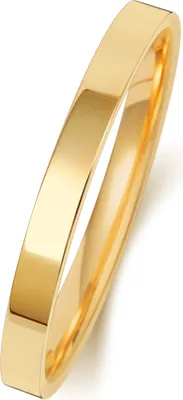 Produktbild von 18 Karat (750) Gold 2mm Flach Court Form Herren/Damen - Trauring/Ehering/Hochzeitsring, 54 (17.2); TRS1514918KYRSN