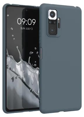 Produktbild von kwmobile Handyhülle für Xiaomi Redmi Note 10 Pro Hülle - TPU Case - Kabelloses Laden - Schutzhülle Cover in Dunkler Schiefer