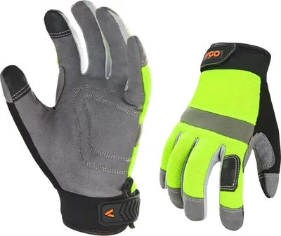 Produktbild von Famanu Sicherheitshandschuhe - 1 Paar mechanische Handschuhe für Gartenarbeit - Grün - Größe S