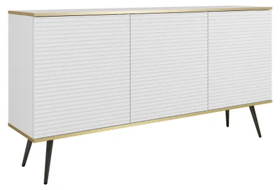 Immagine prodotto di Credenza glamour bianca con gambe nere, 160 x 85 x 39