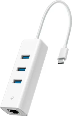 Produktbild von TP-Link LAN-Adapter UE330C, USB 3.2 Gen1 USB-C > 3x USB-A + RJ-45