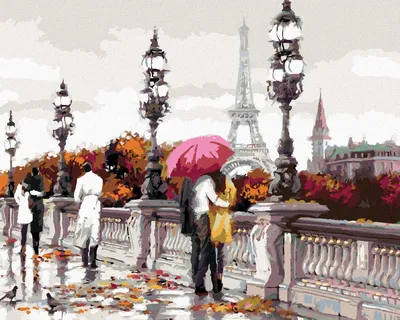 Produktbild von Zuty - Malen nach Zahlen - BRÜCKE IN PARIS (RICHARD MACNEIL), 40x50 cm, mit Keilrahmen (bereits gespannt)
