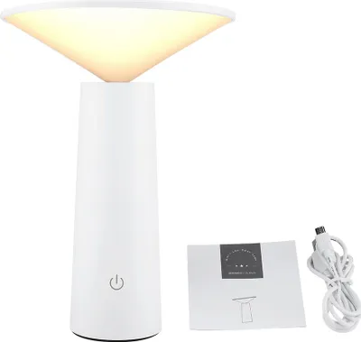 Obrázek produktu pro Ukázka stmívatelné stolní lampy s USB nabíjením, dotykovým ovládáním, do pracovny, ložnice, bílé barvy