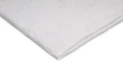 Produktbild von Baumwollstoff mit Stickerei, Farbe Weiß Muster 15 (50 x 140 cm)