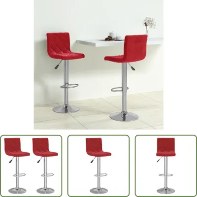 Produktbild von The Living Store Barhocker 2 Stk. Weinrot Samt