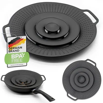 Obrázek produktu pro Ochrana proti přetečení a poklice proti stříkání pro hrnce - silikon, průměr 15-25 cm