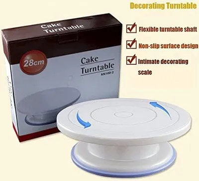 Produktbild von Drehbarer Tortenteller aus Metall für Fondant und Dekoration