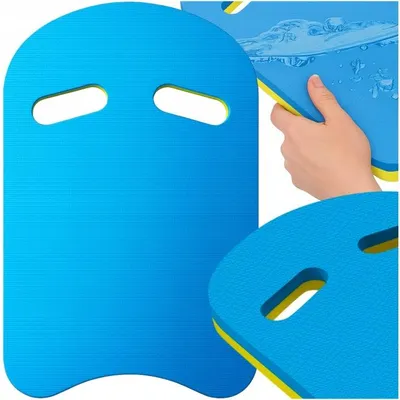 Produktbild von Schwimmbrett aus EVA-Schaumstoff – Leichtes Trainingsbrett für Pool & Schwimmkurs – Kickboard mit zwei Haltegriffen – Auftrieb bis 80 kg für Kinder &
