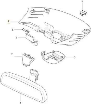 Zdjęcie produktu dla VOLVO S90 V90 V90CC oslona lusterka wewnetrznego 32368169 OE