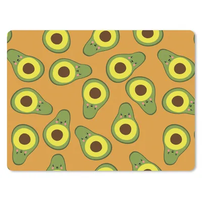 Produktbild von MuchoWow® Mauspad Mousepad Kawaii - Muster - Avocado 23x19 cm - Mousepads - Maus Mat - Pad - Mausunterlage - Schreibtischunterlage - Mauspad