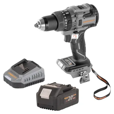 Zdjęcie produktu dla Wiertarko-wkrętarka udarowa akumulatorowa Procraft Industrial CD20B-BB 20 V 150 Nm bezszczotkowa + 1x akumulator 4,0 Ah + ładowarka