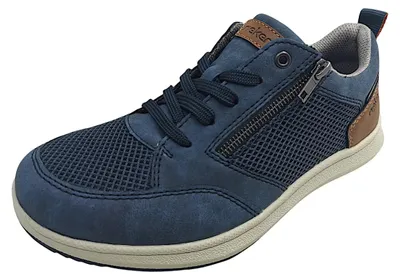 Imagen del producto de Zapatos para hombre Rieker Morelia/Airmesh/Balti, tipo botín con cordones, color azul, para uso casual