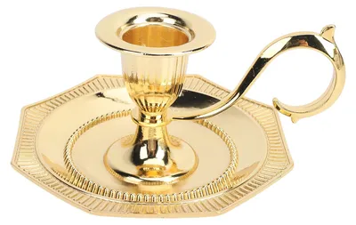 Produktbild von Retro-Handkerzenständer aus Zinklegierung, Tisch-Kerzenlichtständer für Heimdekoration, Gold