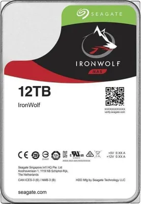 Produktbild von Seagate IronWolf 12 TB SATA 6 Gb/s 7200 24x7-Festplatte, ST12000VN0008