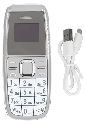 Produktbild von Mini-Tastentelefon, entsperrt, Dual-SIM-Karte, 2G GSM, strahlungsarm, BT-Wählgerät, Musik-Player mit Sprachwechsler, kleinstes Mobiltelefon, Grau