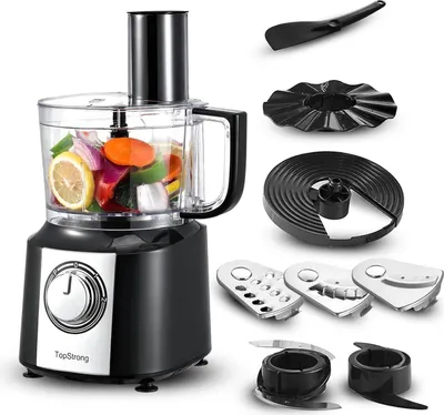 Produktbild von TopStrong Küchenmaschine, 800W küchenmaschine zerkleinerer, 2L Food Processor,Multizerkleinerer, Kompakt-Küchenmaschine inkl. 3