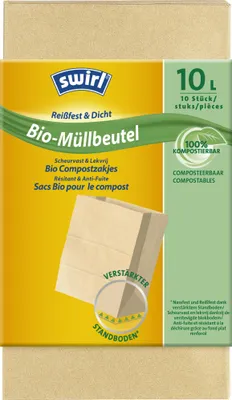 Produktbild von Müllsack Bioabfall Papier 10l 10 Stück Packung mit 7 Stück