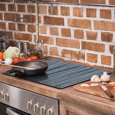 Produktbild von Glasschutzplatte für Herd 2x30x52 Holz